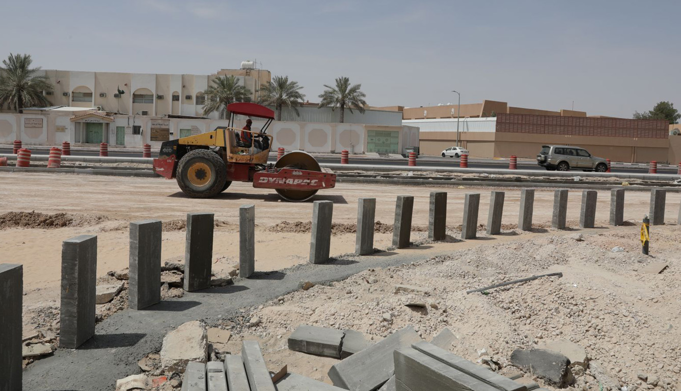 62% completion of the project to raise the efficiency of King Abdulaziz Road in Al-Omran